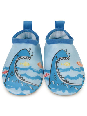 Civil Boys Köpekbalığı Baskılı Tabanlı 20-24 Numara Deniz Ayakkabısı - Mavi