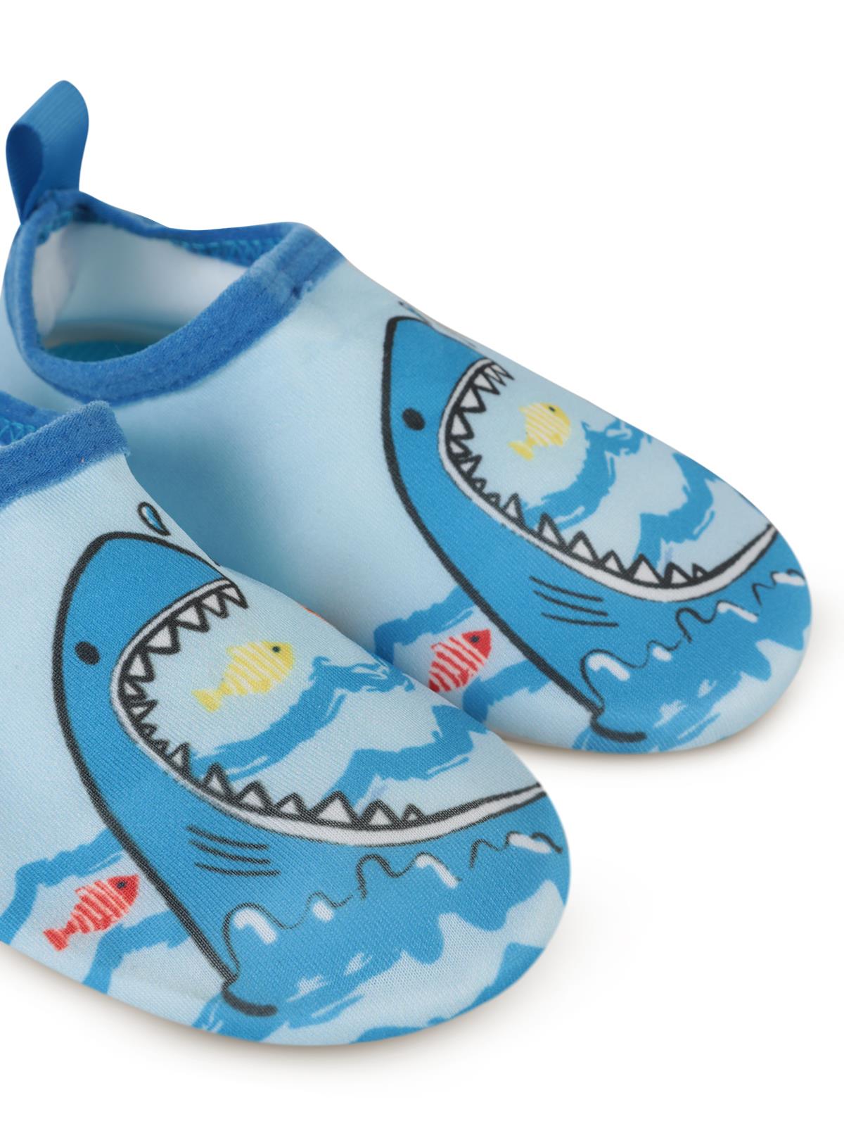 Civil Boys Köpekbalığı Baskılı Tabanlı 20-24 Numara Deniz Ayakkabısı - Mavi
