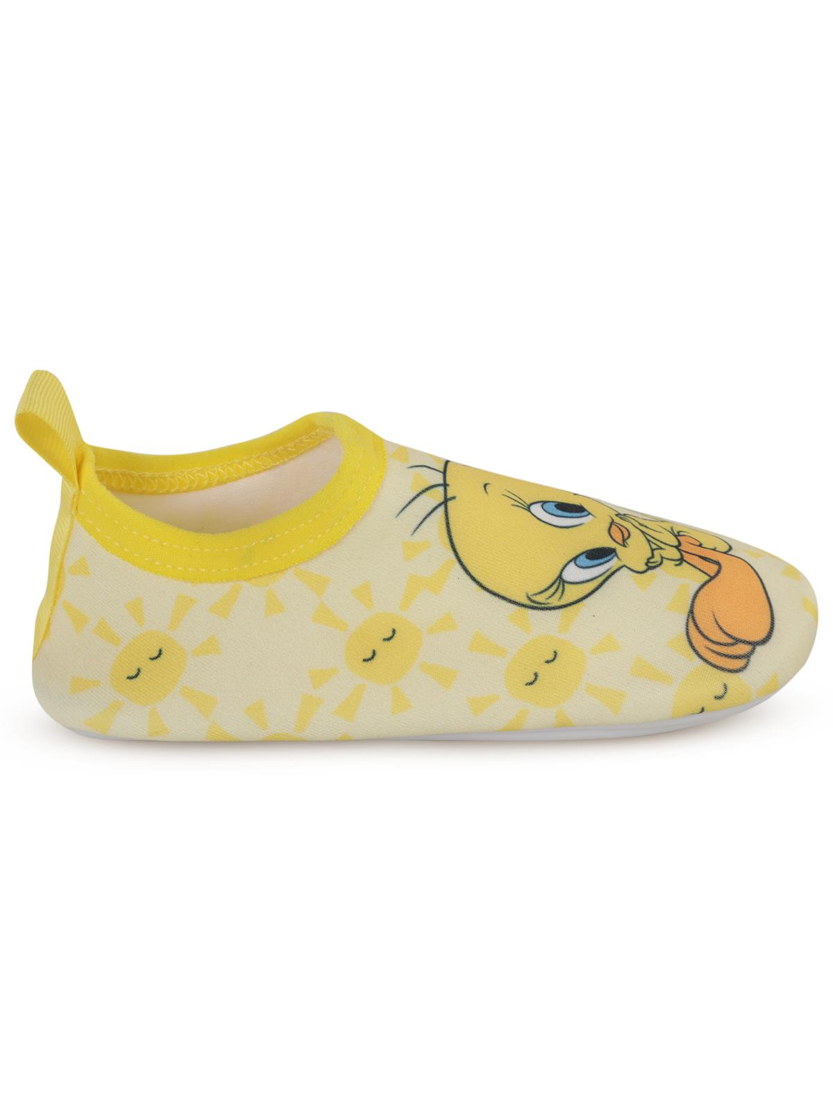 Tweety Baskılı Tabanlı 20-24 Numara Deniz Ayakkabısı - Sarı