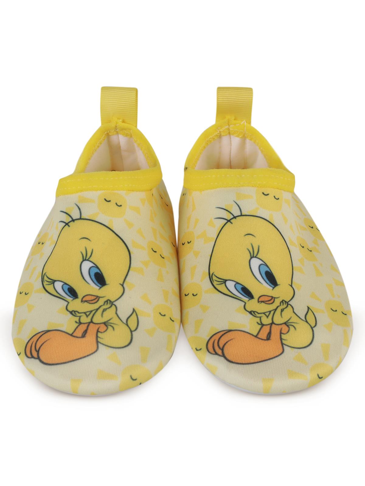 Tweety Baskılı Tabanlı 20-24 Numara Deniz Ayakkabısı - Sarı