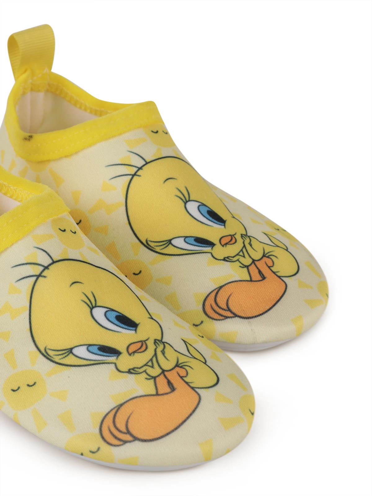 Tweety Baskılı Tabanlı 20-24 Numara Deniz Ayakkabısı - Sarı