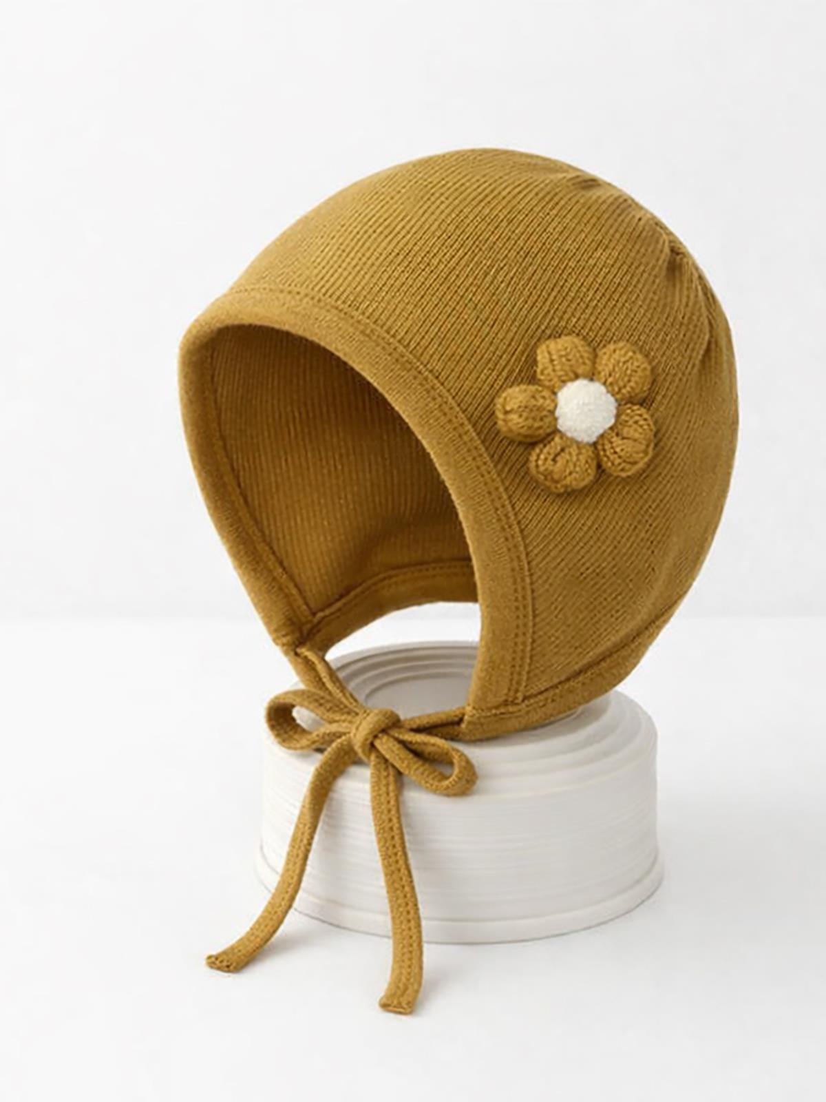 Civil Baby Papatya Oyuncaklı Bebe Şapka Bere ve Setler - Hardal