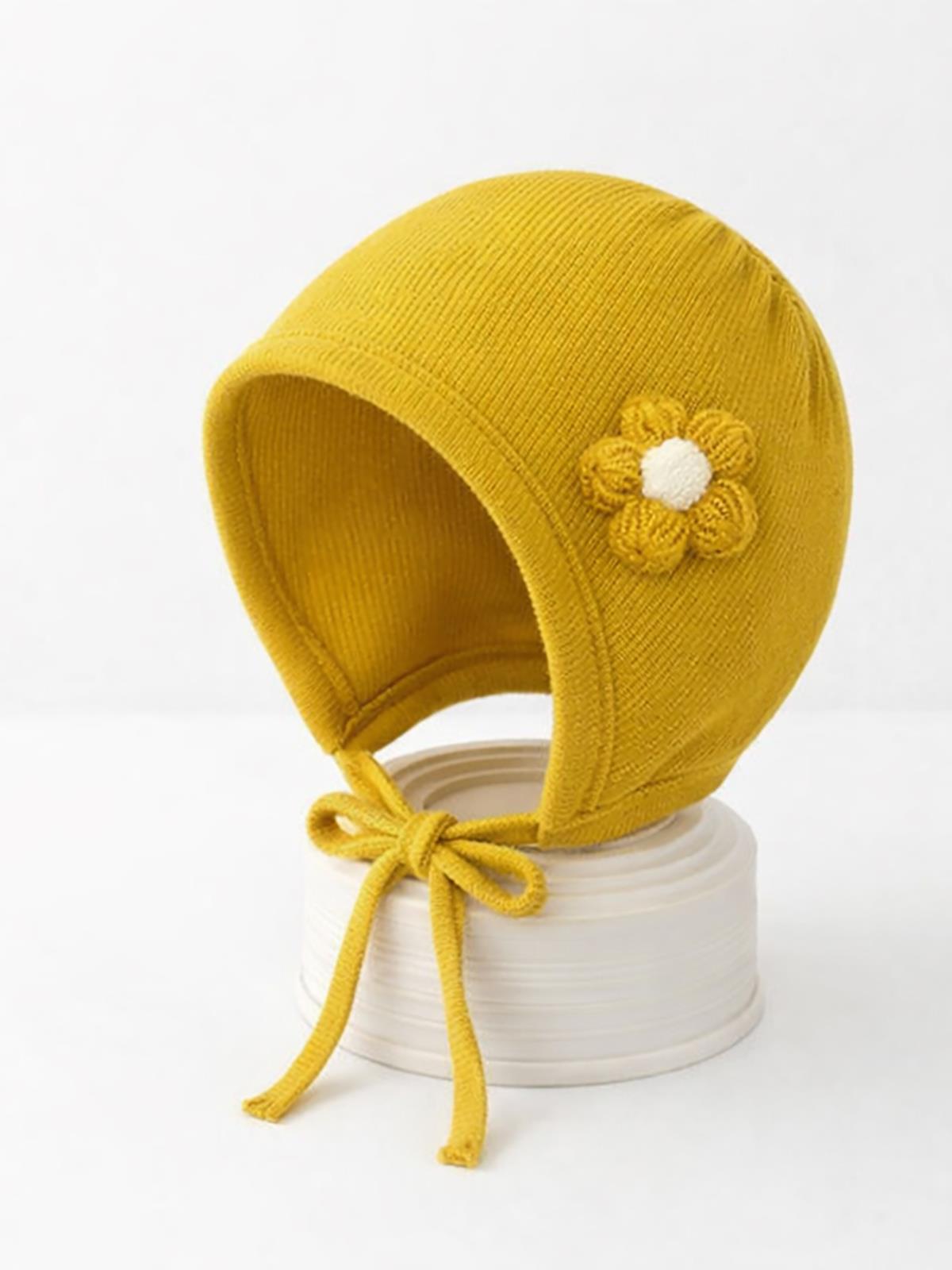 Civil Baby Papatya Oyuncaklı Bebe Şapka Bere ve Setler - Sarı