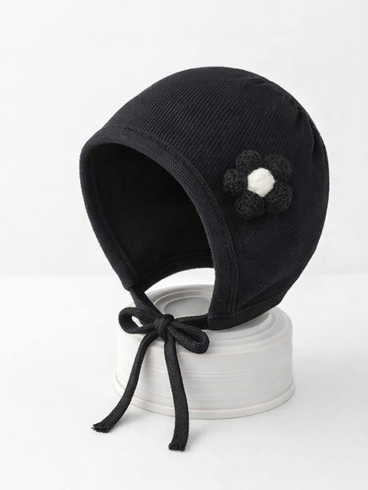 Civil Baby Papatya Oyuncaklı Bebe Şapka Bere ve Setler - Siyah