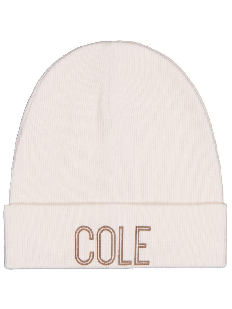 Civil Baby Cole Baskılı Bebe Şapka Bere ve Setler - Ekru