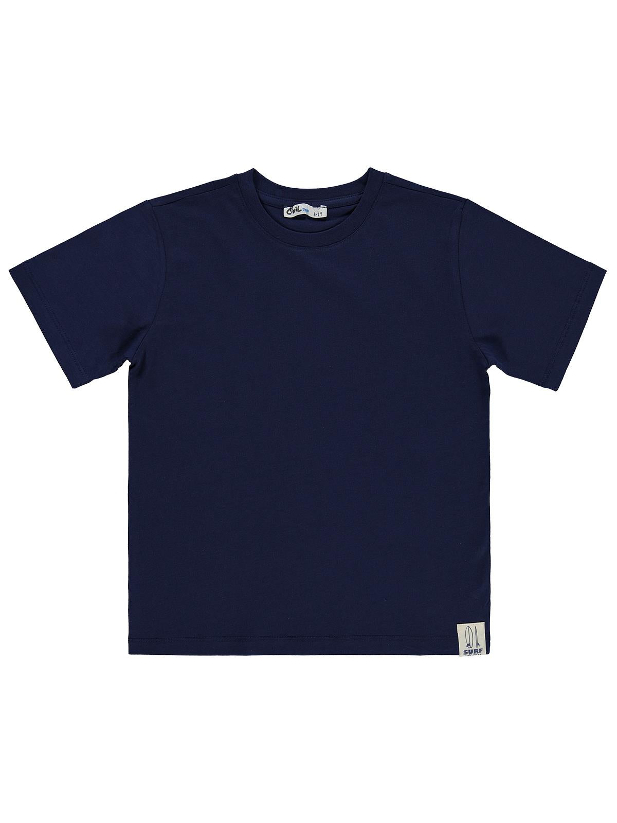 Civil Boys Basic Surf Etiketli 6-9 Yaş Tişört - Lacivert