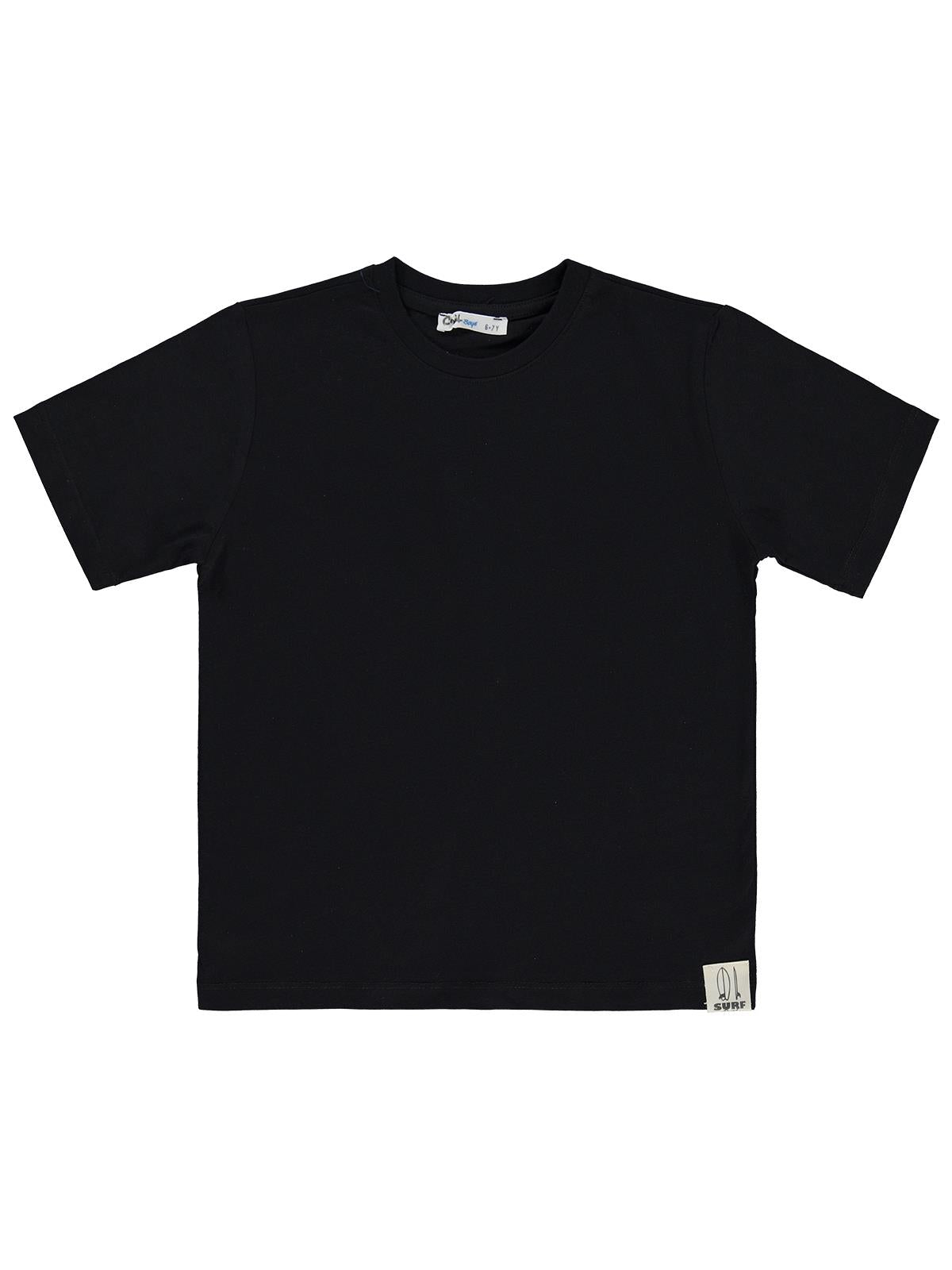 Civil Boys Basic Surf Etiketli 6-9 Yaş Tişört - Siyah