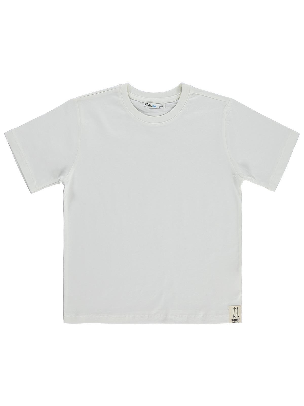 Civil Boys Basic Surf Etiketli 10-13 Yaş Tişört  - Kırık Beyaz