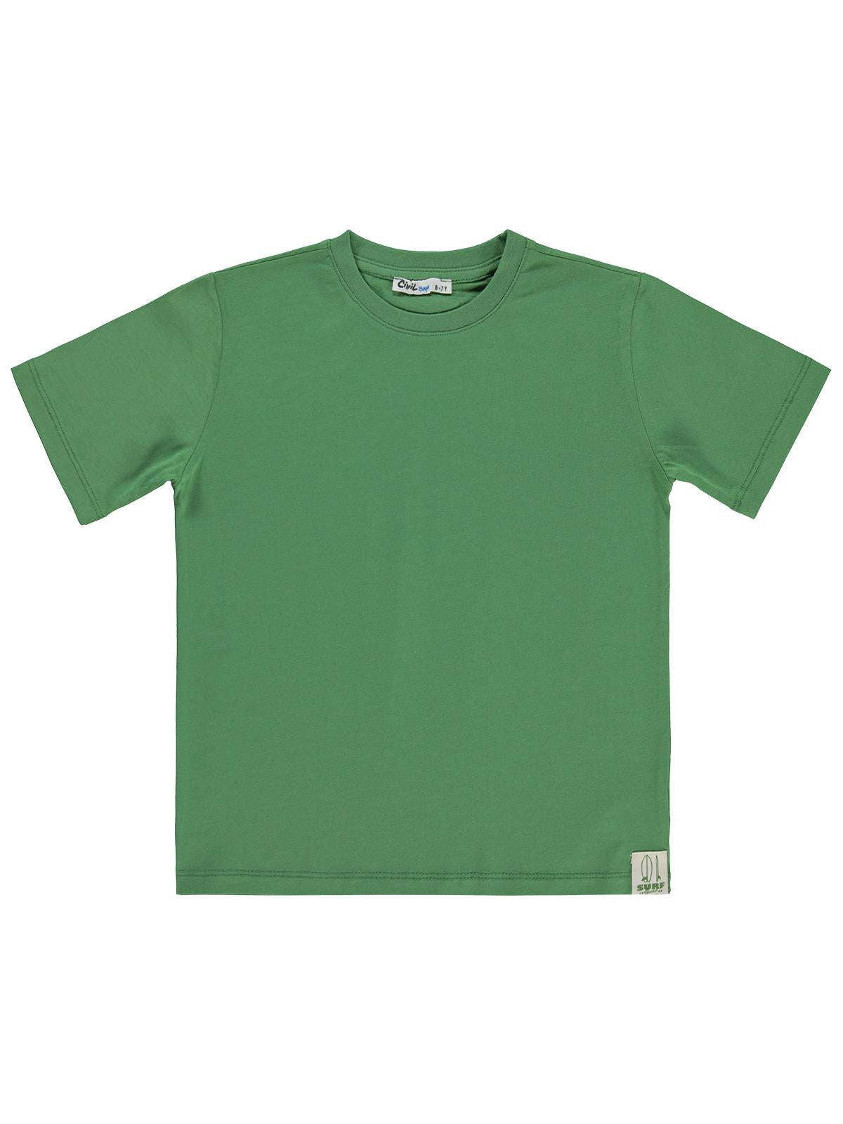Civil Boys Basic Surf Etiketli 6-9 Yaş Tişört - Yeşil