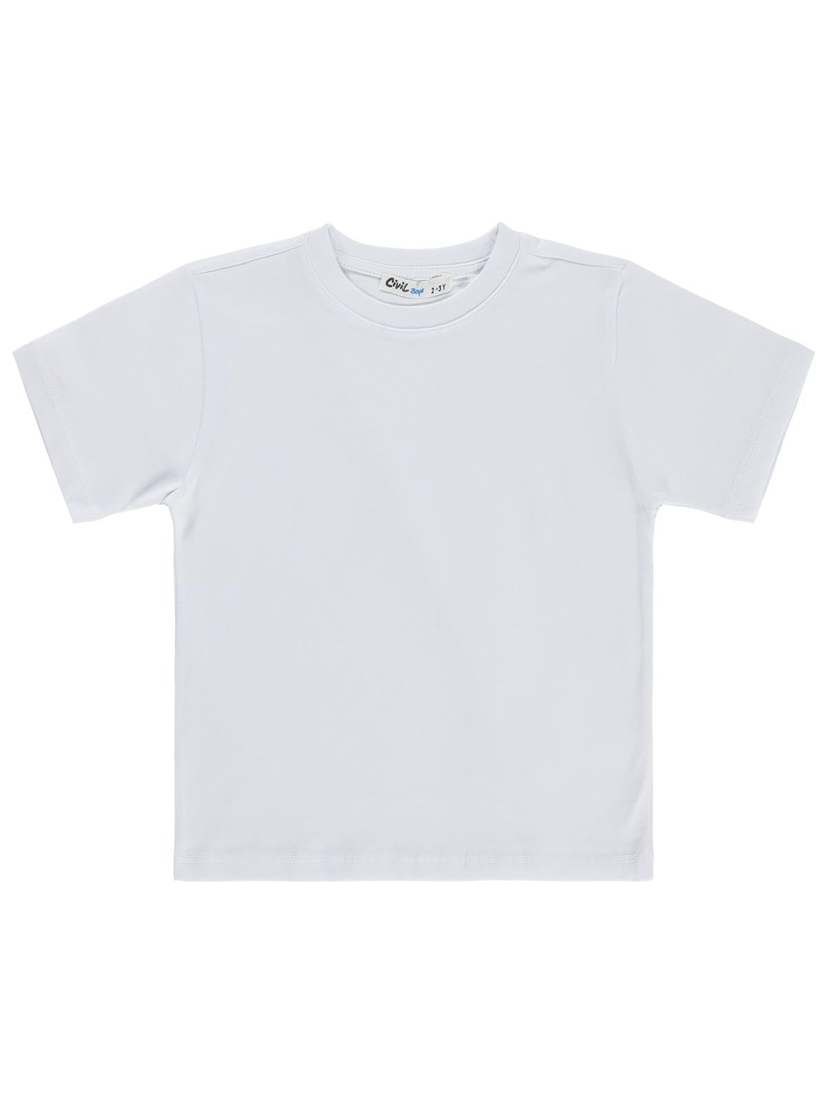 Civil Boys Basic 2-5 Yaş Tişört - Beyaz