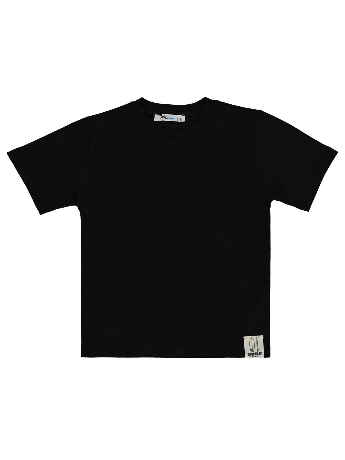 Civil Boys Basic Surf Etiketli 2-5 Yaş Tişört  - Siyah