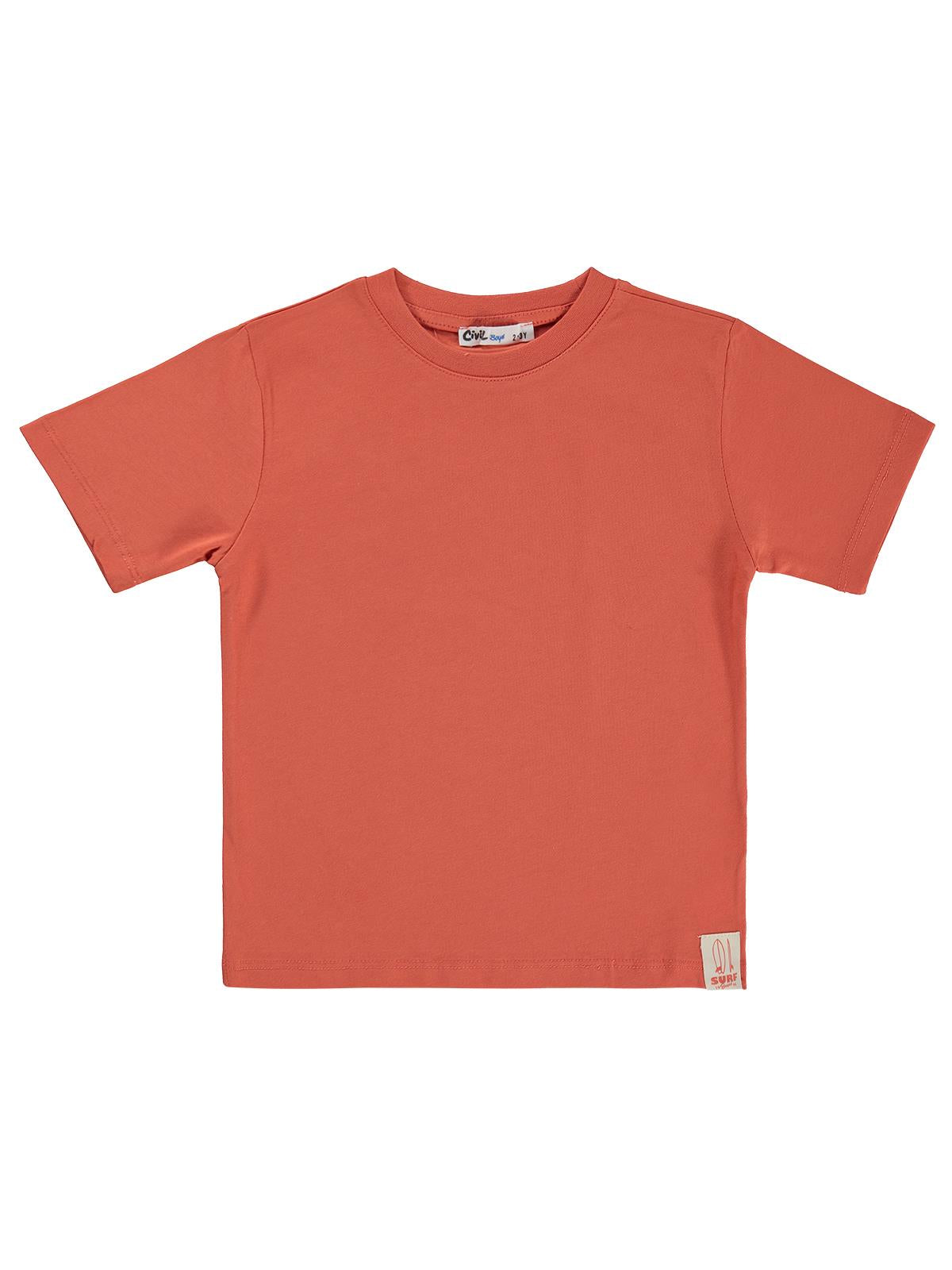 Civil Boys Basic Surf Etiketli 2-5 Yaş Tişört  - Turuncu