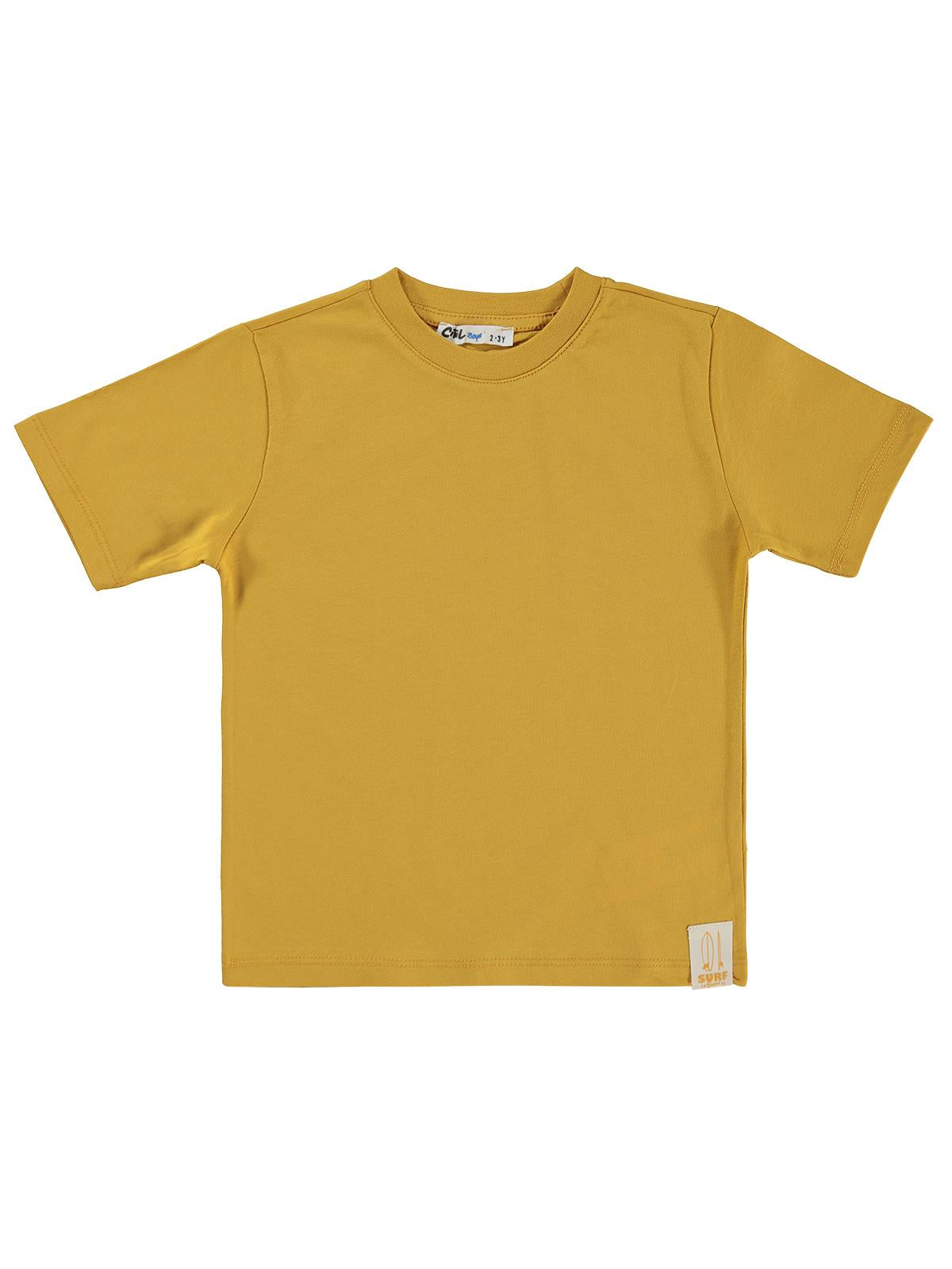 Civil Boys Basic Surf Etiketli 2-5 Yaş Tişört  - Hardal