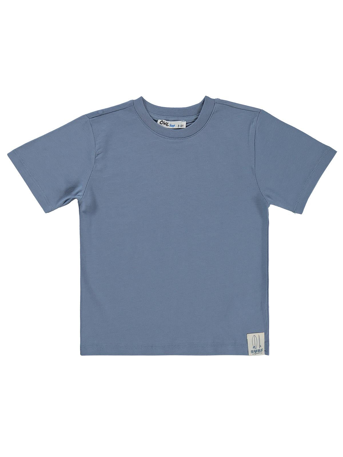 Civil Boys Basic Surf Etiketli 2-5 Yaş Tişört  - Mavi