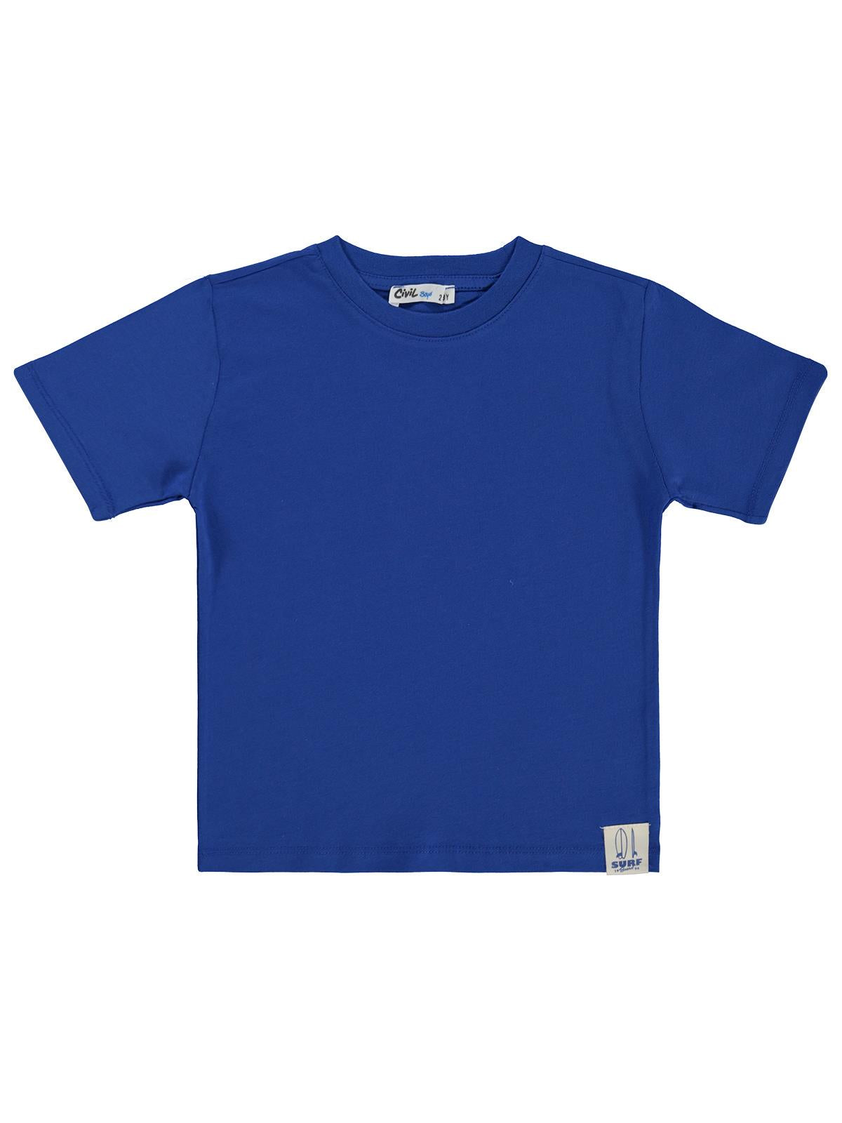 Civil Boys Basic Surf Etiketli 2-5 Yaş Tişört  - Mavi