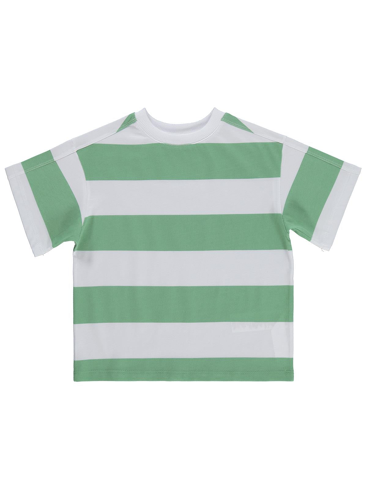 Civil Boys Basic Çizgili 2-5 Yaş Tişört - Yeşil