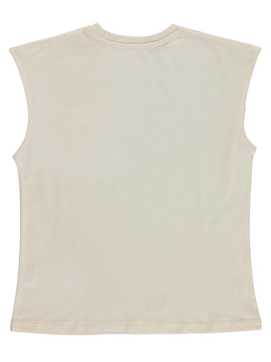Civil Boys Basic Sıfır Kol 6-9 Yaş Tişört - Ekru