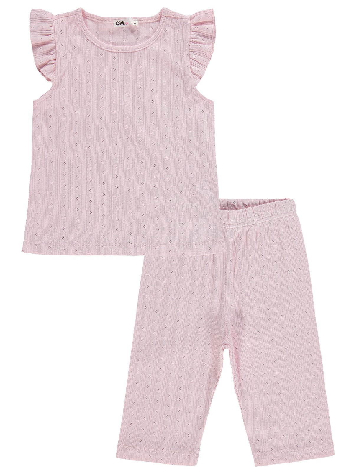 Civil Girls Kaprili 2-5 Yaş Pijama Takımı - Pembe
