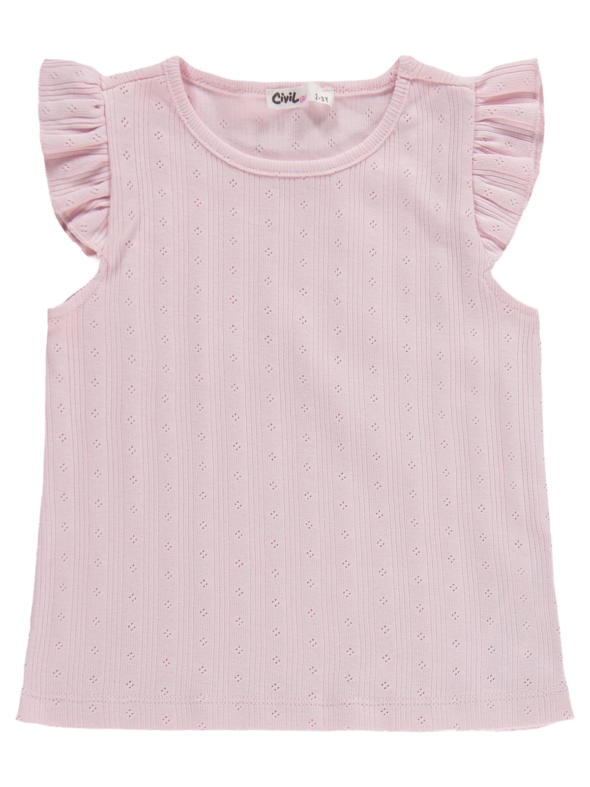 Civil Girls Kaprili 2-5 Yaş Pijama Takımı - Pembe