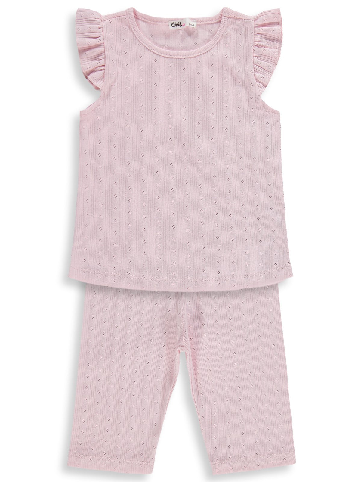 Civil Girls Kaprili 2-5 Yaş Pijama Takımı - Pembe