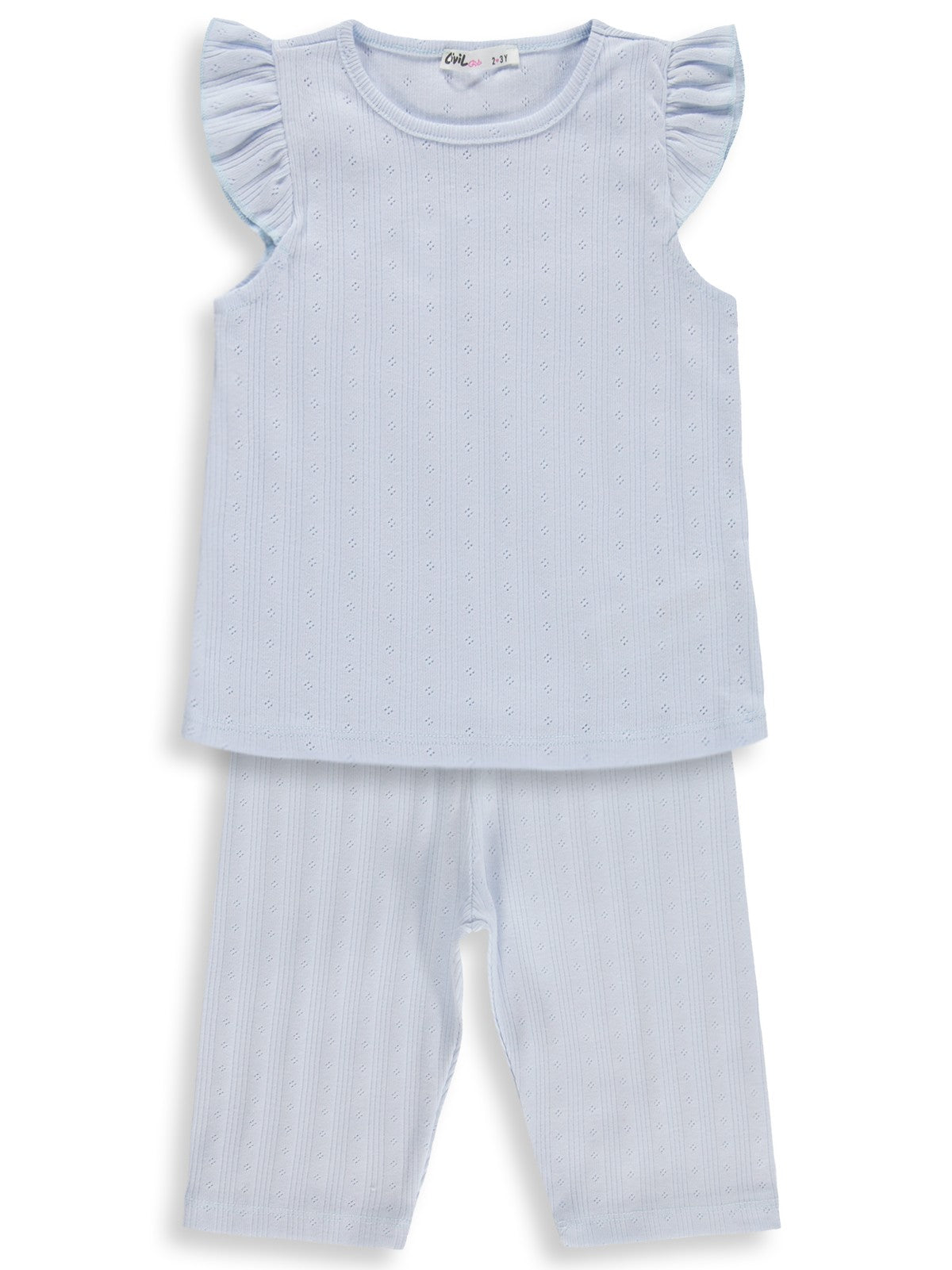 Civil Girls Kaprili 2-5 Yaş Pijama Takımı - Mavi