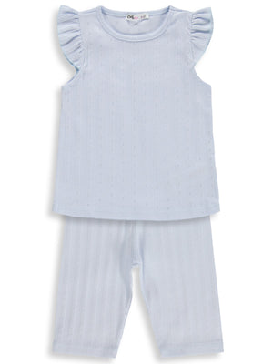 Civil Girls Kaprili 2-5 Yaş Pijama Takımı - Mavi