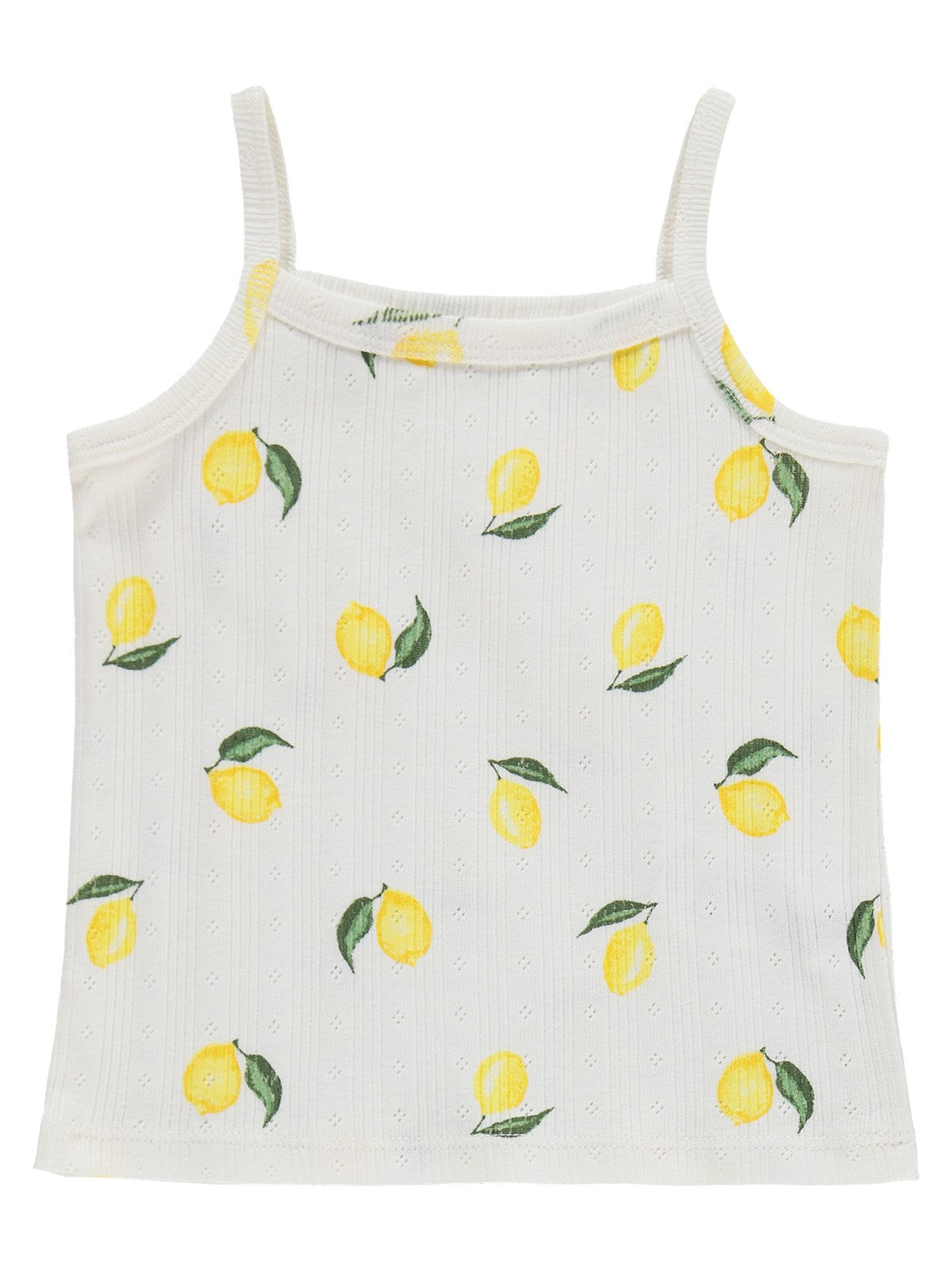 Civil Girls Limon Desenli Şortlu 2-5 Yaş Pijama Takımı - Kırık Beyaz