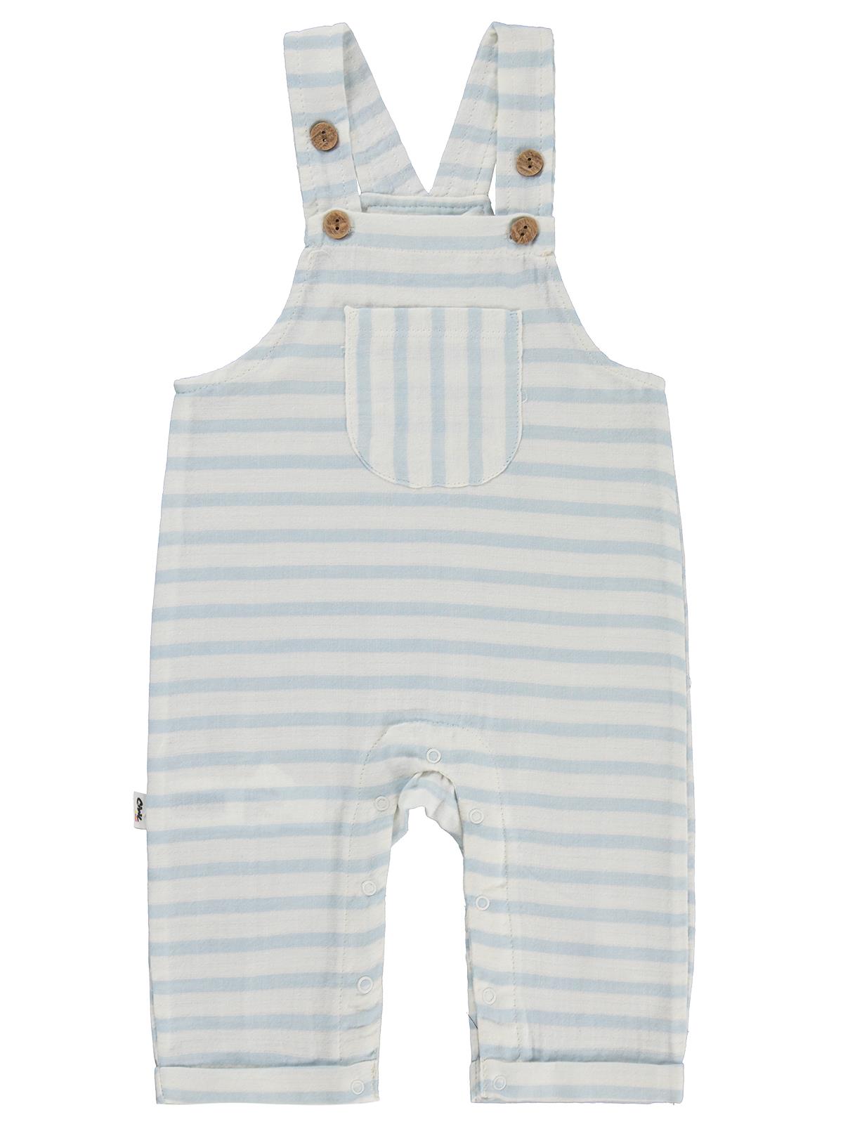 Civil Baby Çizgili Ön Cepli 6-18 Ay Slopet - Mavi