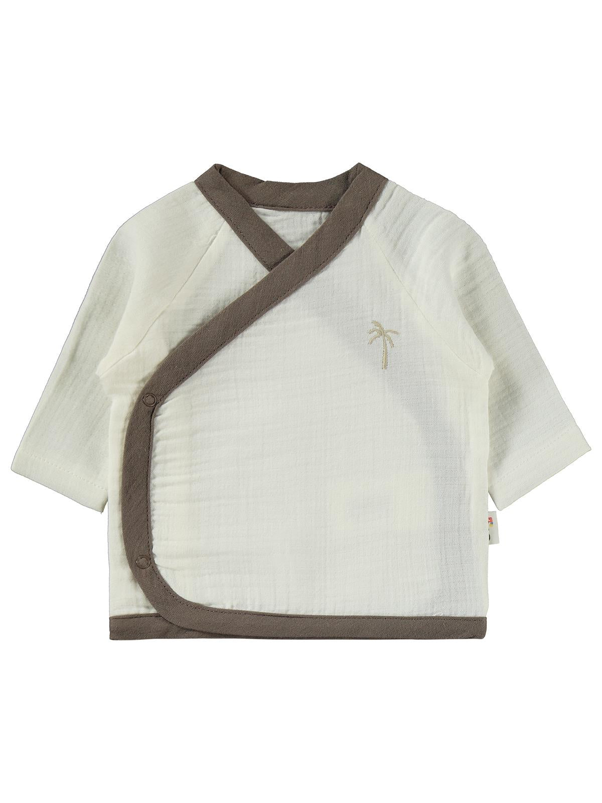 Civil Baby Palmiye Nakışlı Zıbın Takımları - Ekru