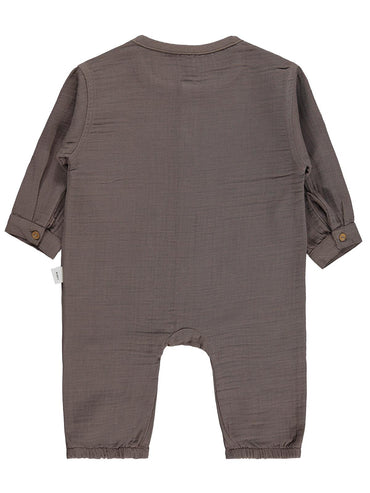 Civil Baby Palmiye Nakışlı 3-12 Ay Tulum - Kahverengi