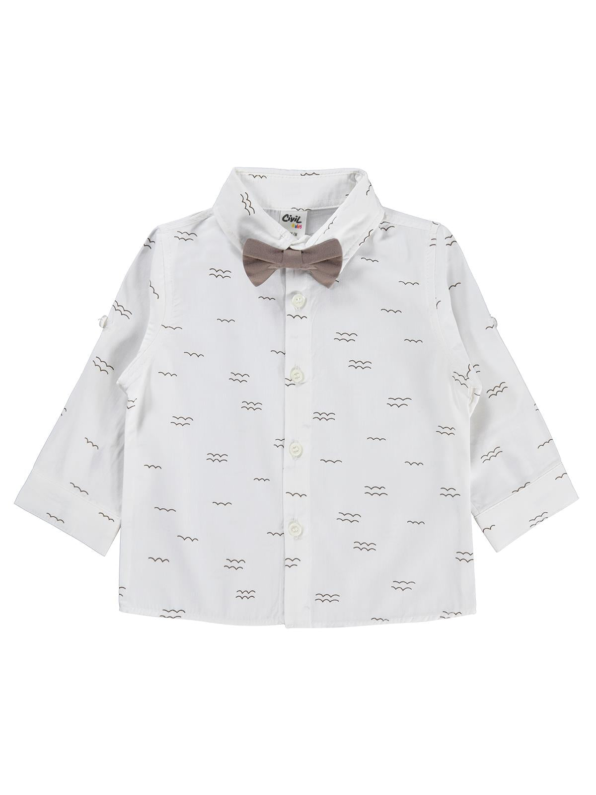 Civil Baby Papyonlu Askılı 6-18 Ay Takım - Kahverengi