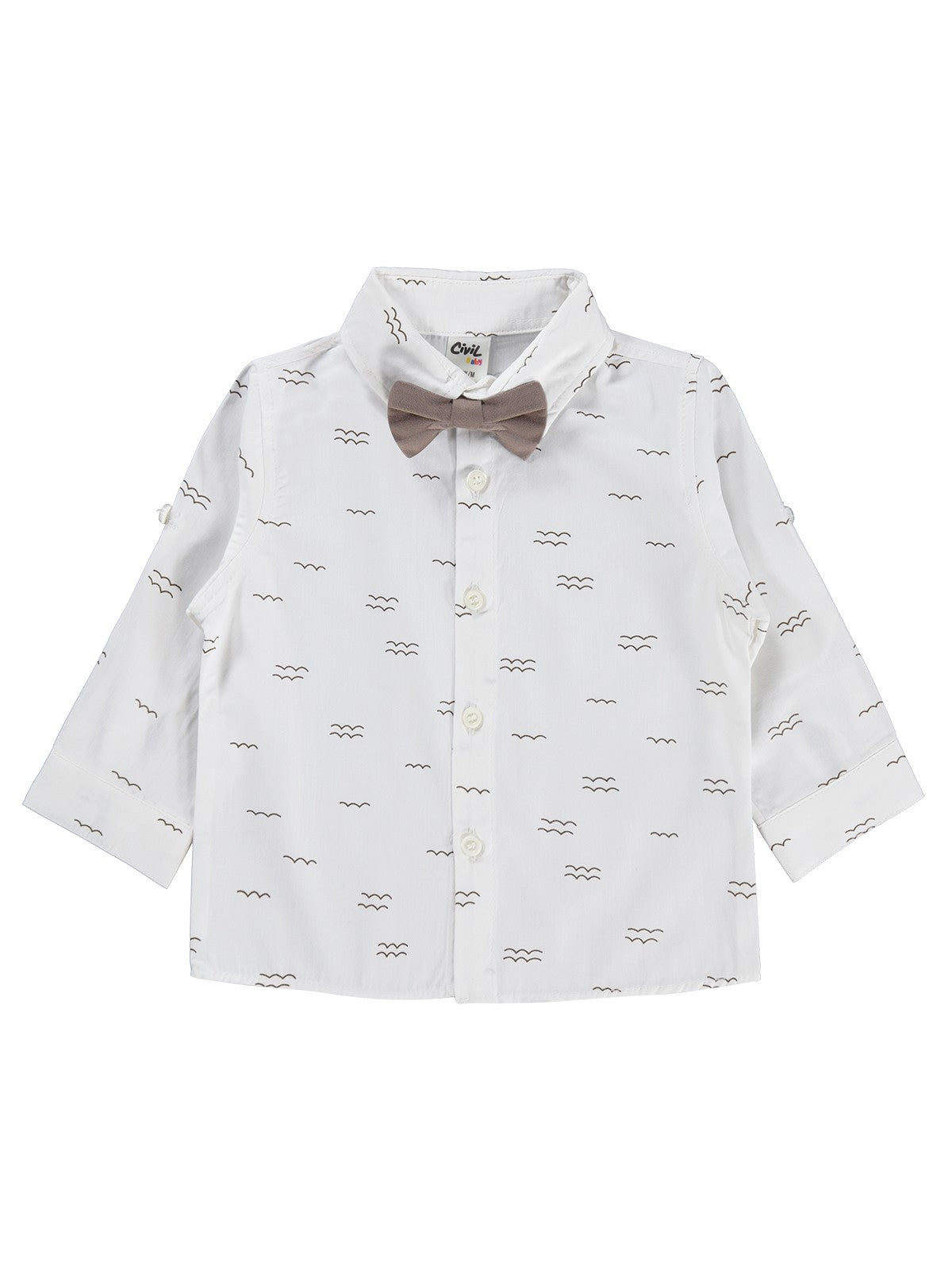 Civil Baby Papyonlu Askılı 6-18 Ay Takım - Kahverengi