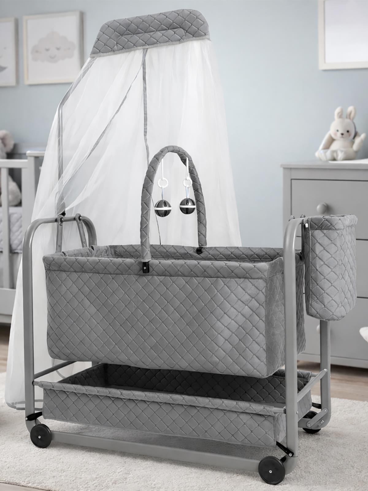 Kujju Prime Anne Yanı Beşik - Gri