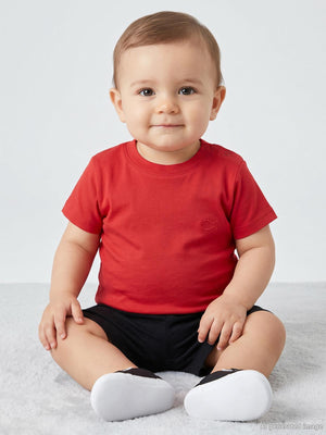 Civil Baby Balık Nakışlı 6-18 Ay Tişört - Kırmızı