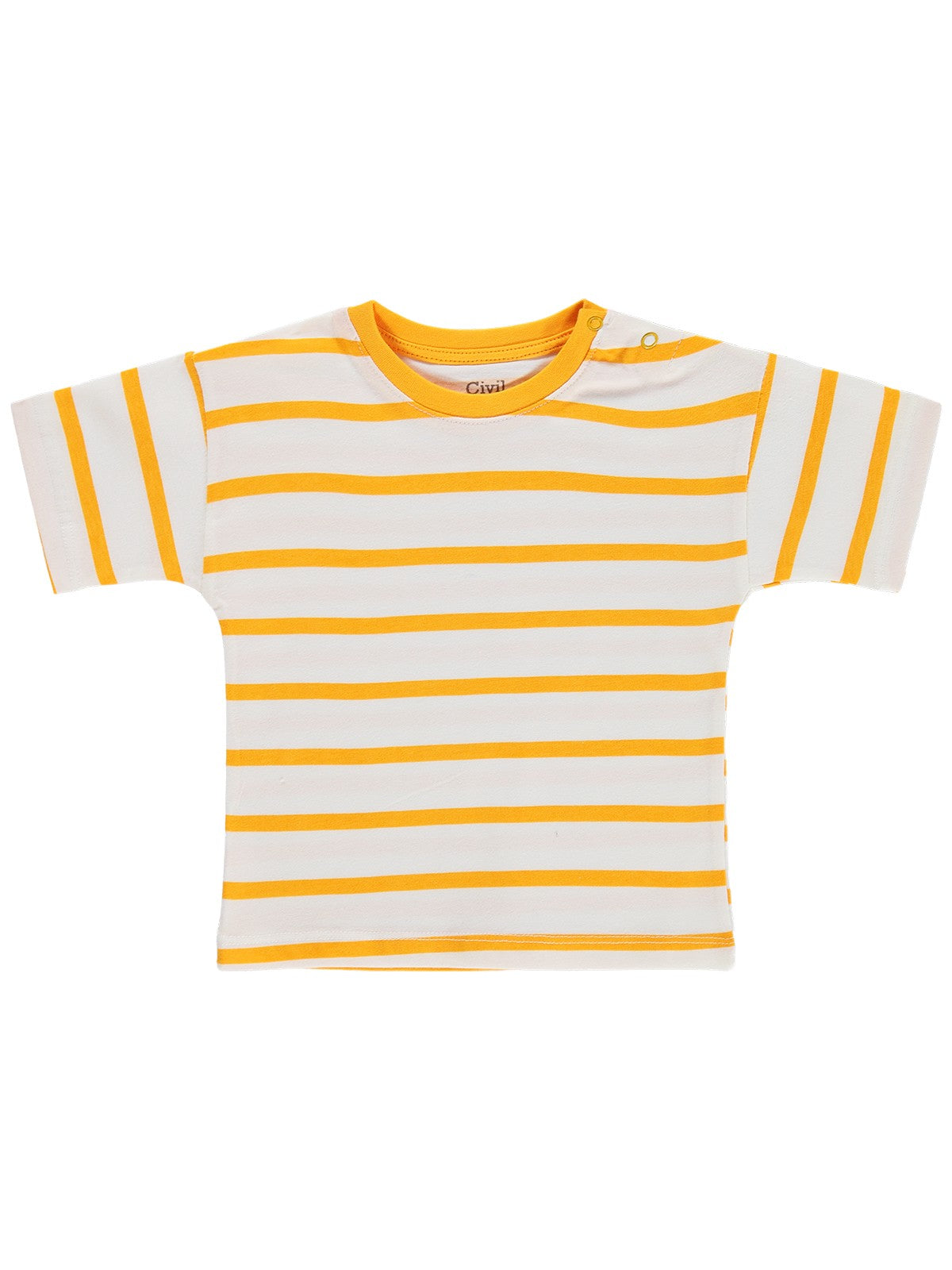 Civil Baby Çizgili 6-18 Ay Tişört - Hardal