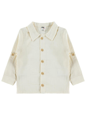 Civil Baby Müslin Uzun Kol 6-18 Ay Gömlek - Bej