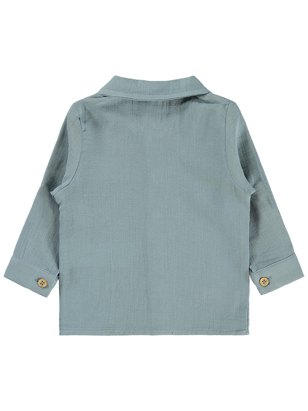 Civil Baby Müslin Uzun Kol 6-18 Ay Gömlek - Mavi