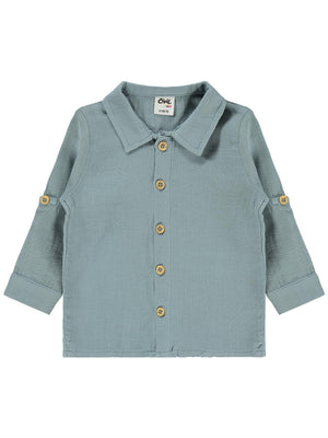 Civil Baby Müslin Uzun Kol 6-18 Ay Gömlek - Mavi