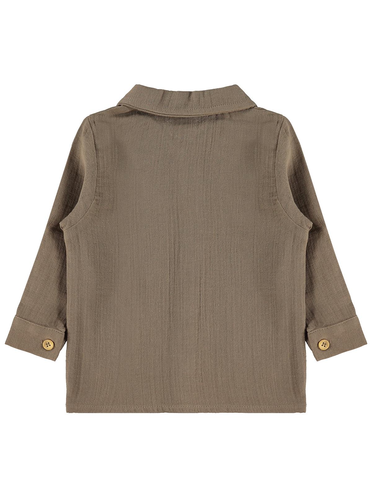 Civil Baby Müslin Uzun Kol 6-18 Ay Gömlek - Kahverengi