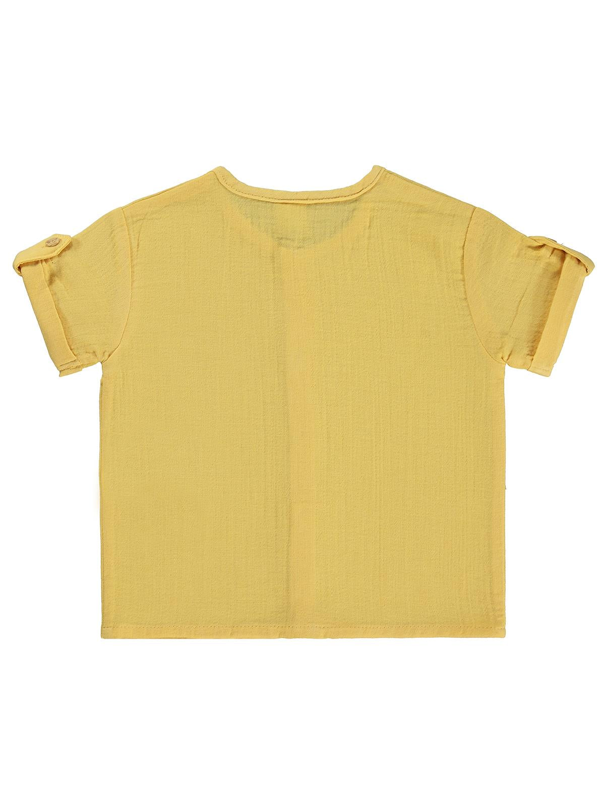 Civil Baby Müslin Kısa Kol 6-18 Ay Gömlek - Hardal