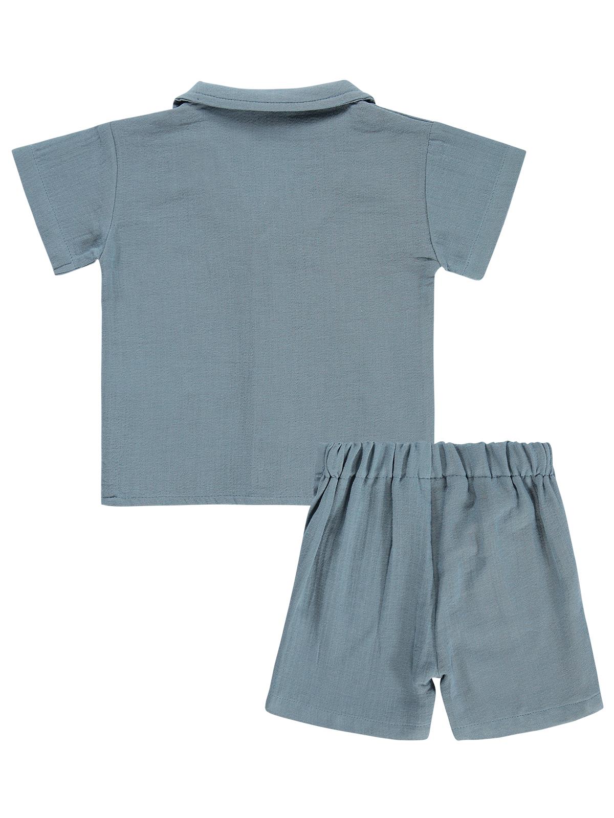 Civil Baby Müslin 6-18 Ay Takım - Mavi