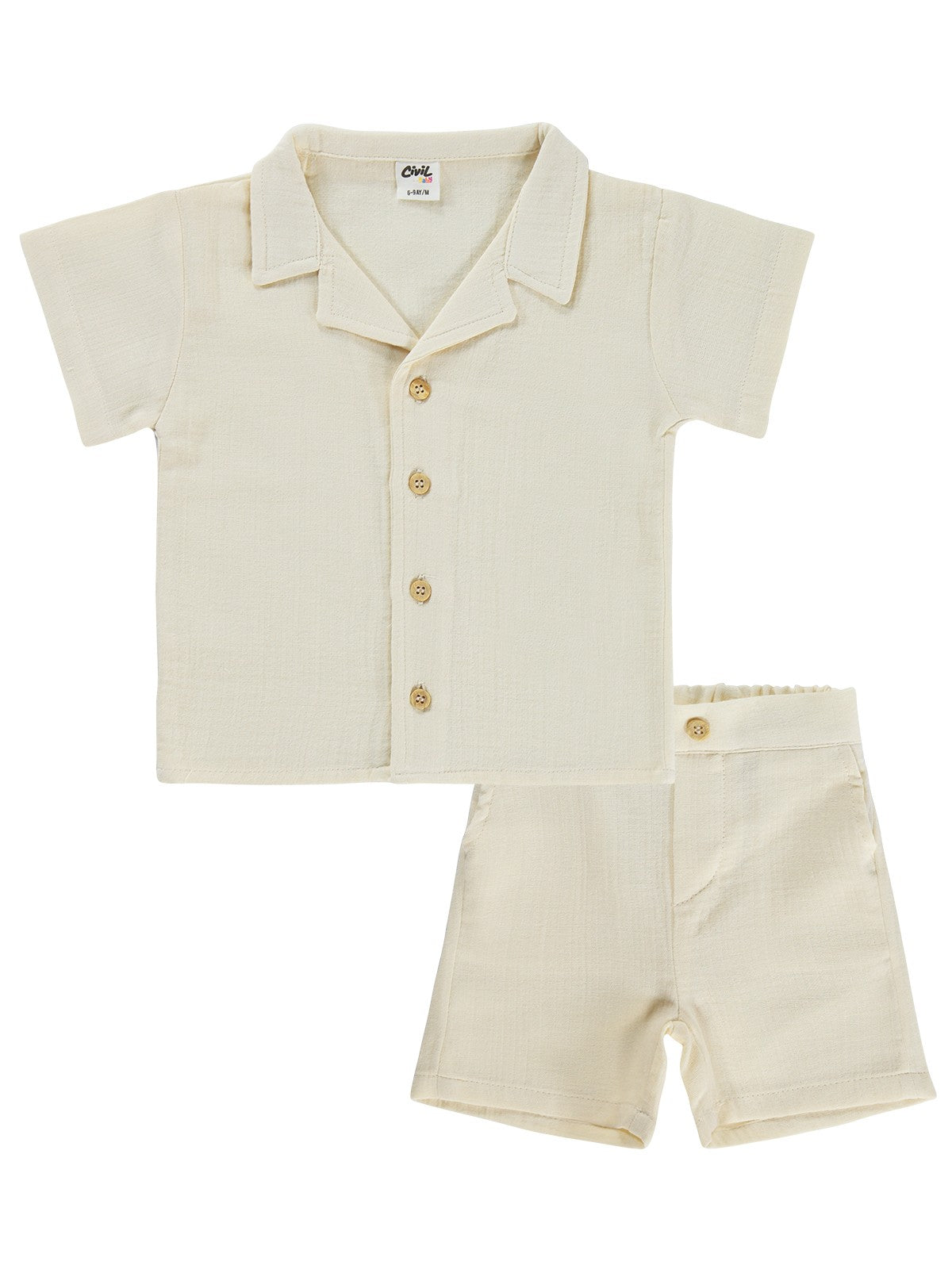 Civil Baby Müslin 6-18 Ay Takım - Bej