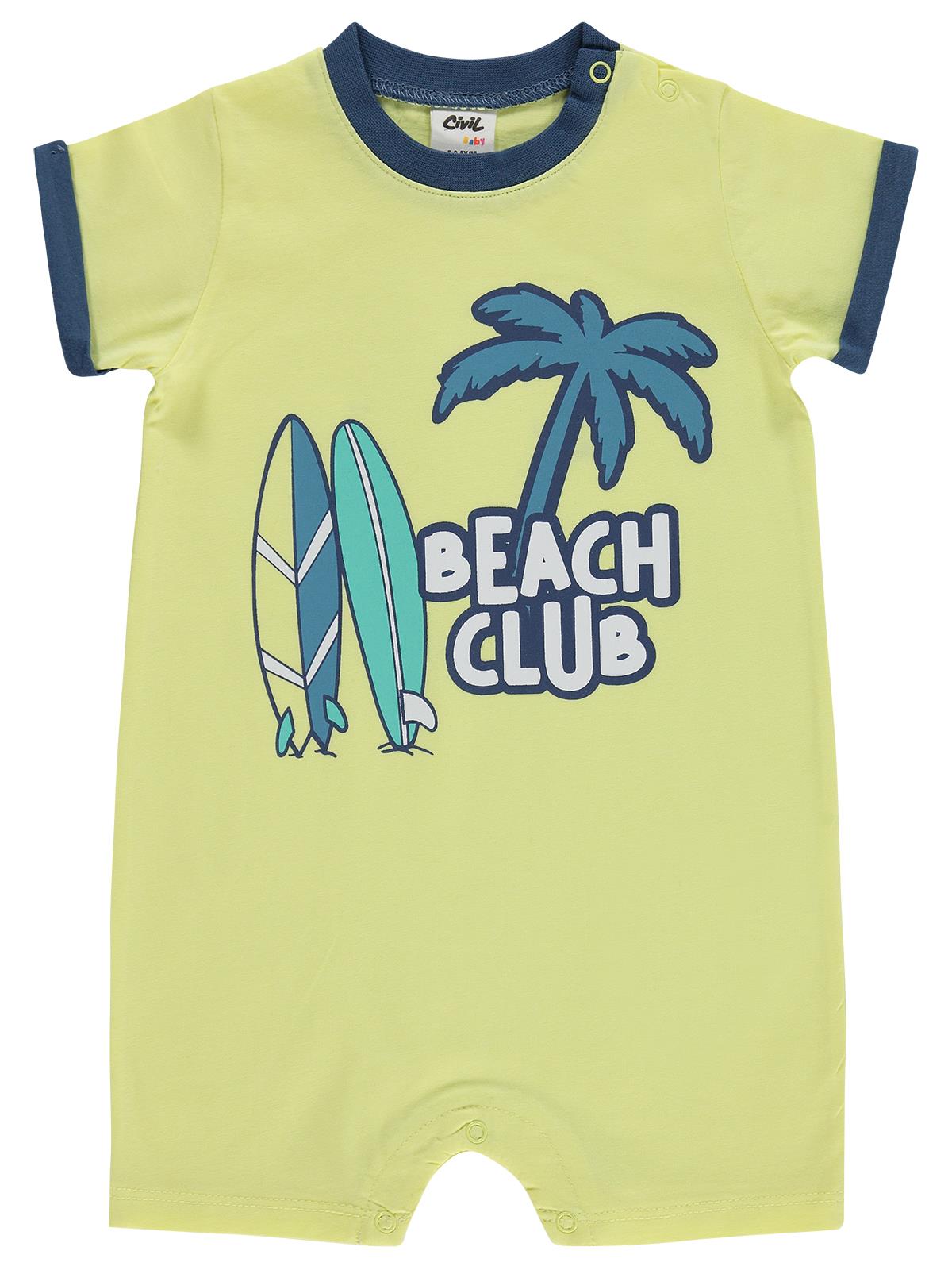Civil Baby Beach Club Baskılı 6-18 Ay Tulum - Sarı