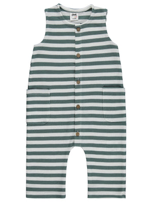 Civil Baby Çizgili 6-18 Ay Tulum - Yeşil