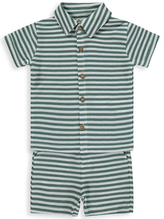 Civil Baby Çizgili 6-18 Ay Takım - Yeşil