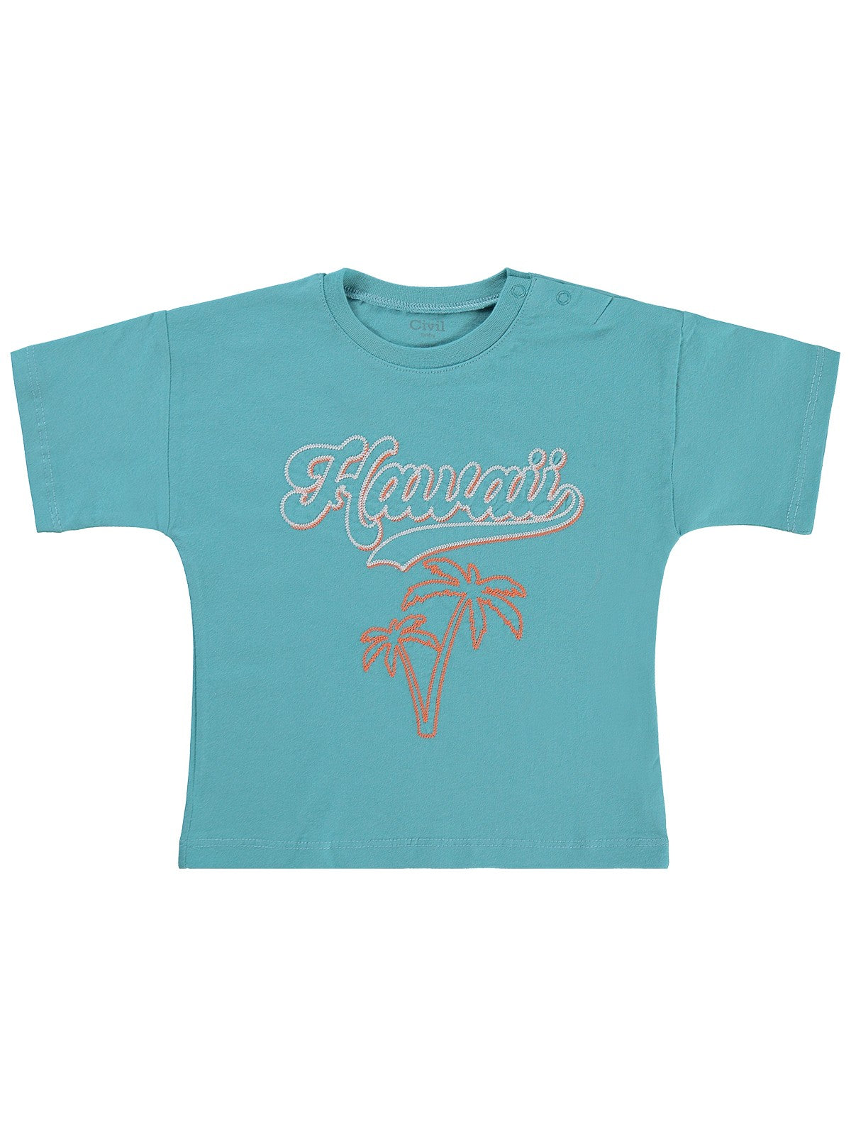 Civil Baby Hawaii Baskılı 6-18 Ay Tişört - Yeşil