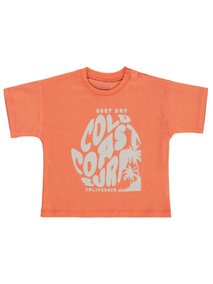 Civil Baby Surf Day Baskılı 6-18 Ay Tişört - Kırmızı