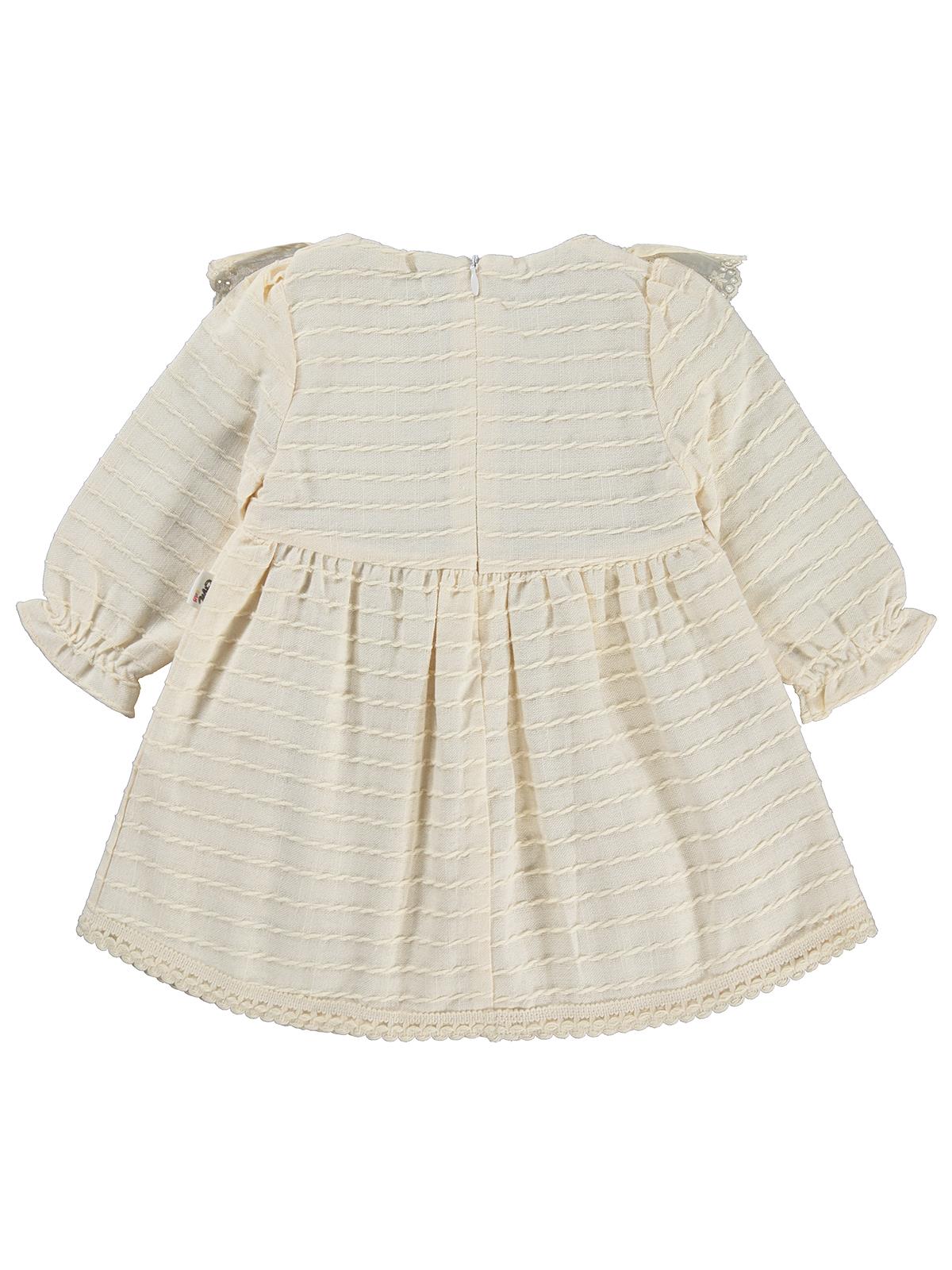Civil Baby Roba Fırfırlı 6-18 Ay Elbise - Bej