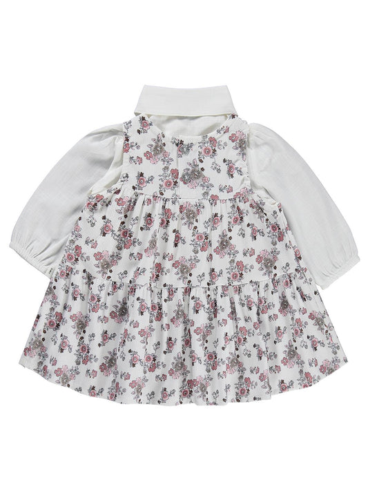Civil Baby Fiyonklu 6-18 Ay Elbise - Ekru