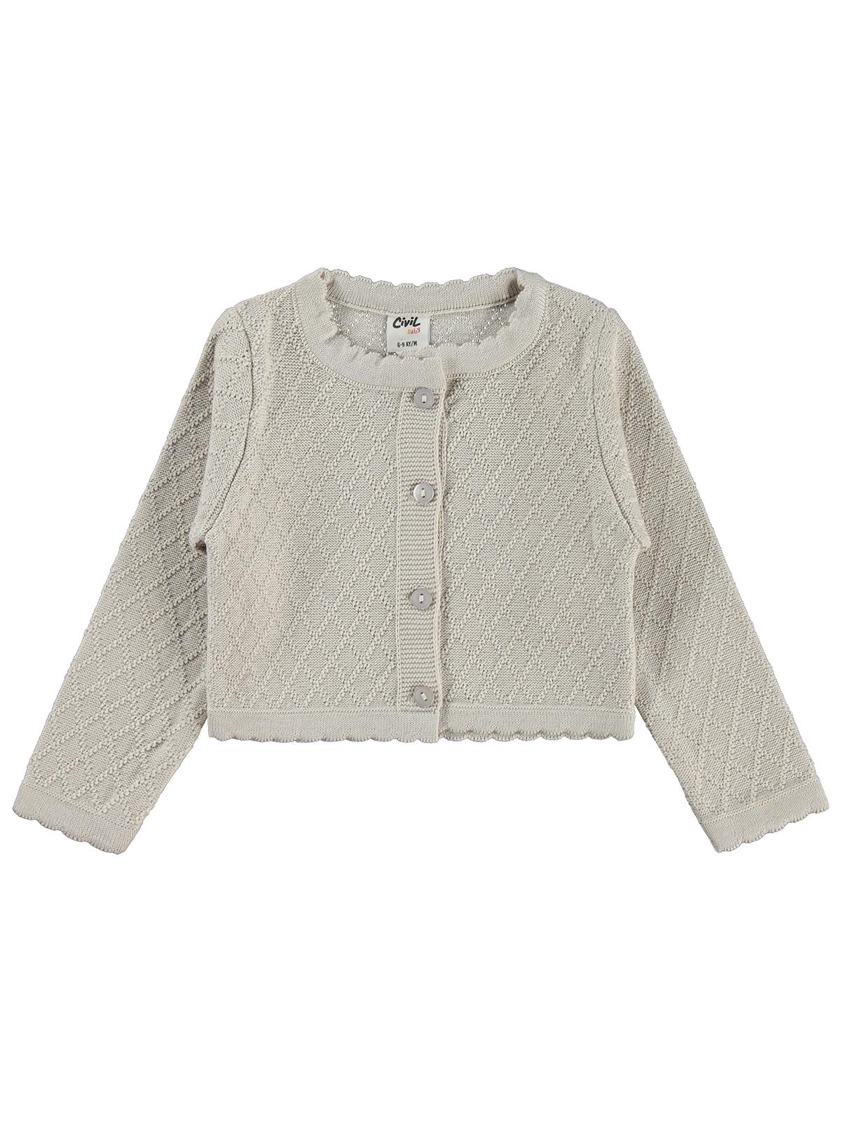 Civil Baby Düğmeli Triko 6-18 Ay Hırka - Bej